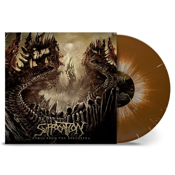 suffocation hymns from the apocrypha brown with white splatter vinyl