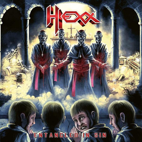 Hexx – Entangled In Sin White/Gold Splatter