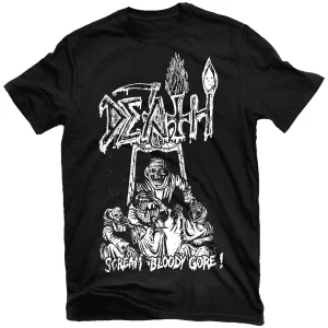 Death - Scream Bloody Gore Line Art (Black)