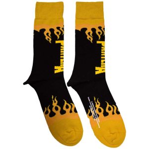 Pantera Unisex Ankle Socks: Flame (Black) (UK Size 7 - 11)