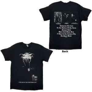 Darkthrone Unisex T-Shirt: A Blaze In The Northern Sky (Black) (Back Print)