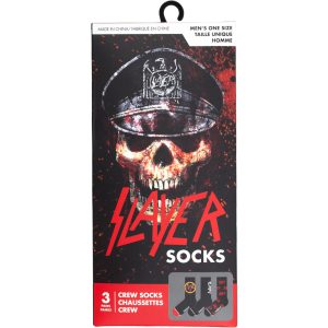Slayer Unisex Sock Gift Box: Logos (Black)  (UK Size 6.5 - 11)