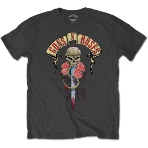 Guns N' Roses Unisex T-Shirt: Dripping Dagger (Charcoal Grey)