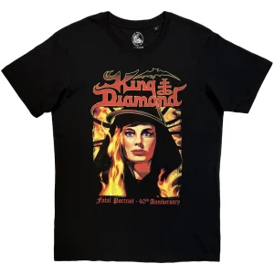 King Diamond Unisex T-Shirt: Fatal Portrait (Black) (Back Print)
