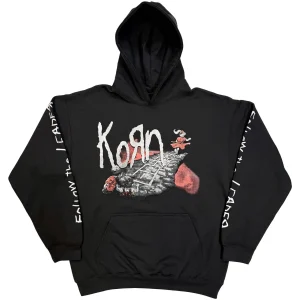 Korn Unisex Pullover Hoodie: Follow The Leader (Black) (Sleeve Print)