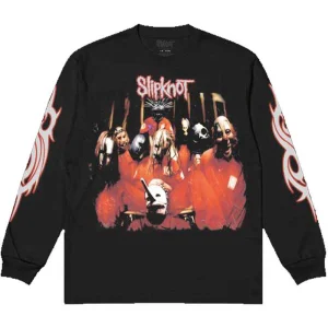 Slipknot Unisex Long Sleeve T-Shirt: Spit it Out (Black) (Back & Sleeve Print)